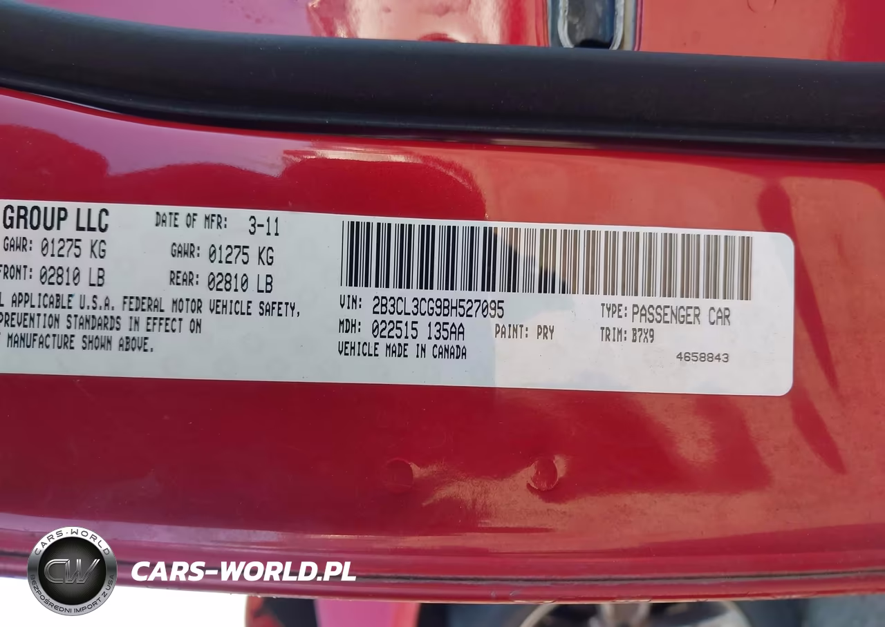 2011 Dodge Charger VIN:2B3CL3CG9BH527095 - 9