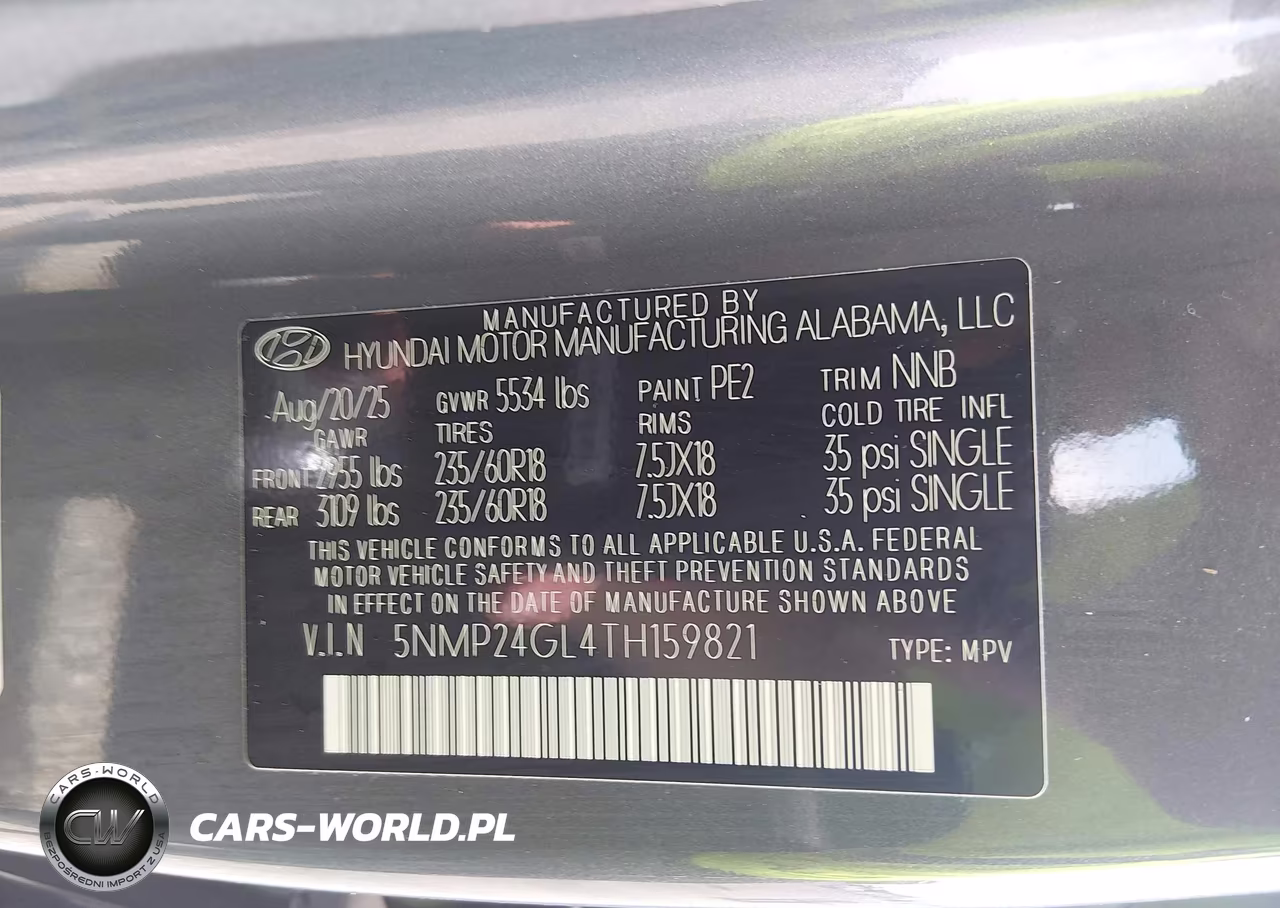 2026 Hyundai Santa Fe Sel VIN:5NMP24GL4TH159821 - 9