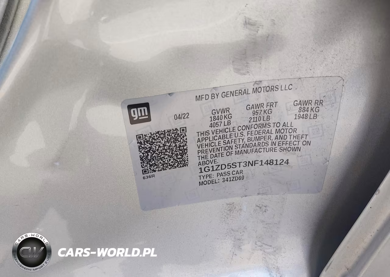 2022 Chevrolet Malibu Fwd Lt VIN:1G1ZD5ST3NF148124 - 9