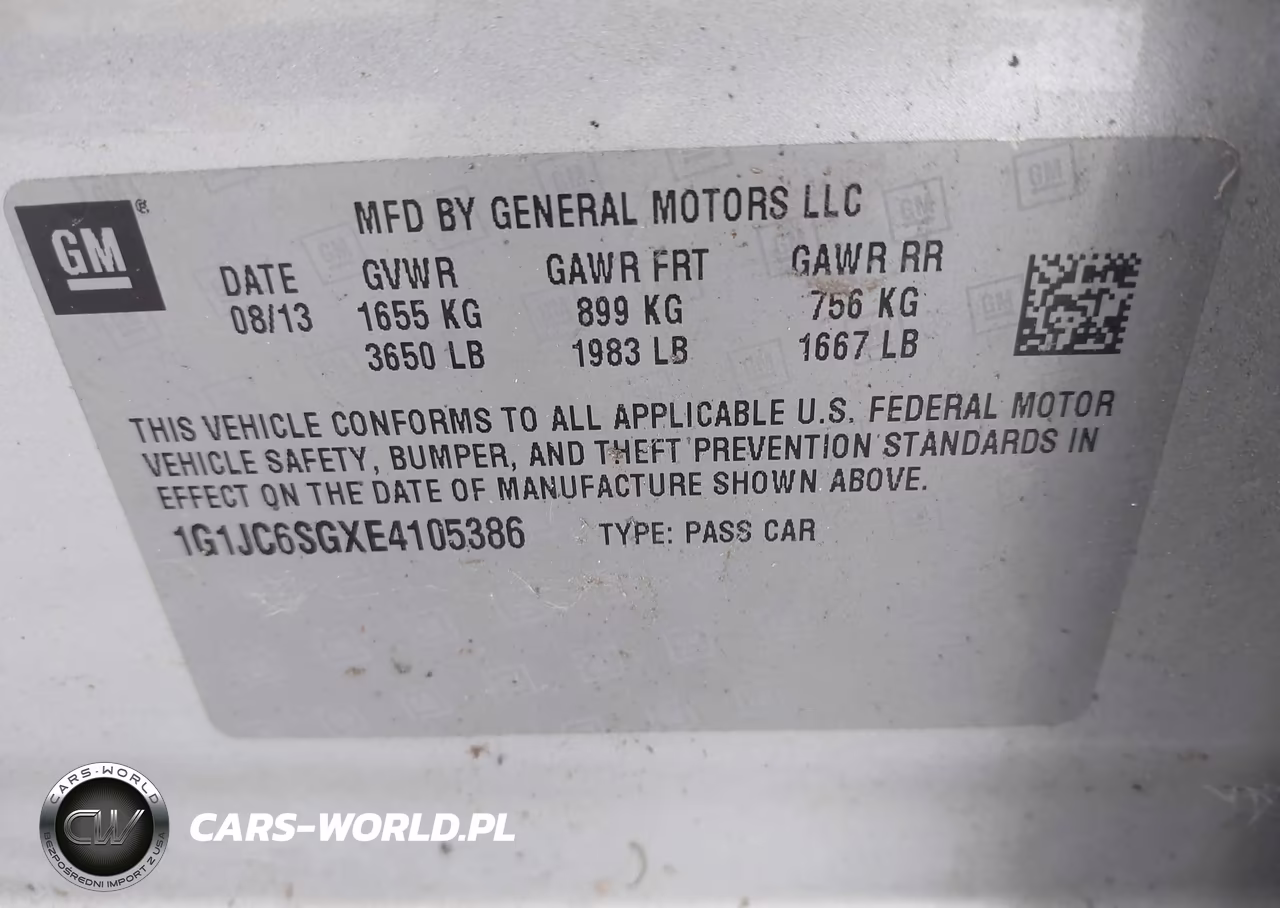 2014 Chevrolet Sonic Lt Auto VIN:1G1JC6SGXE4105386 - 9