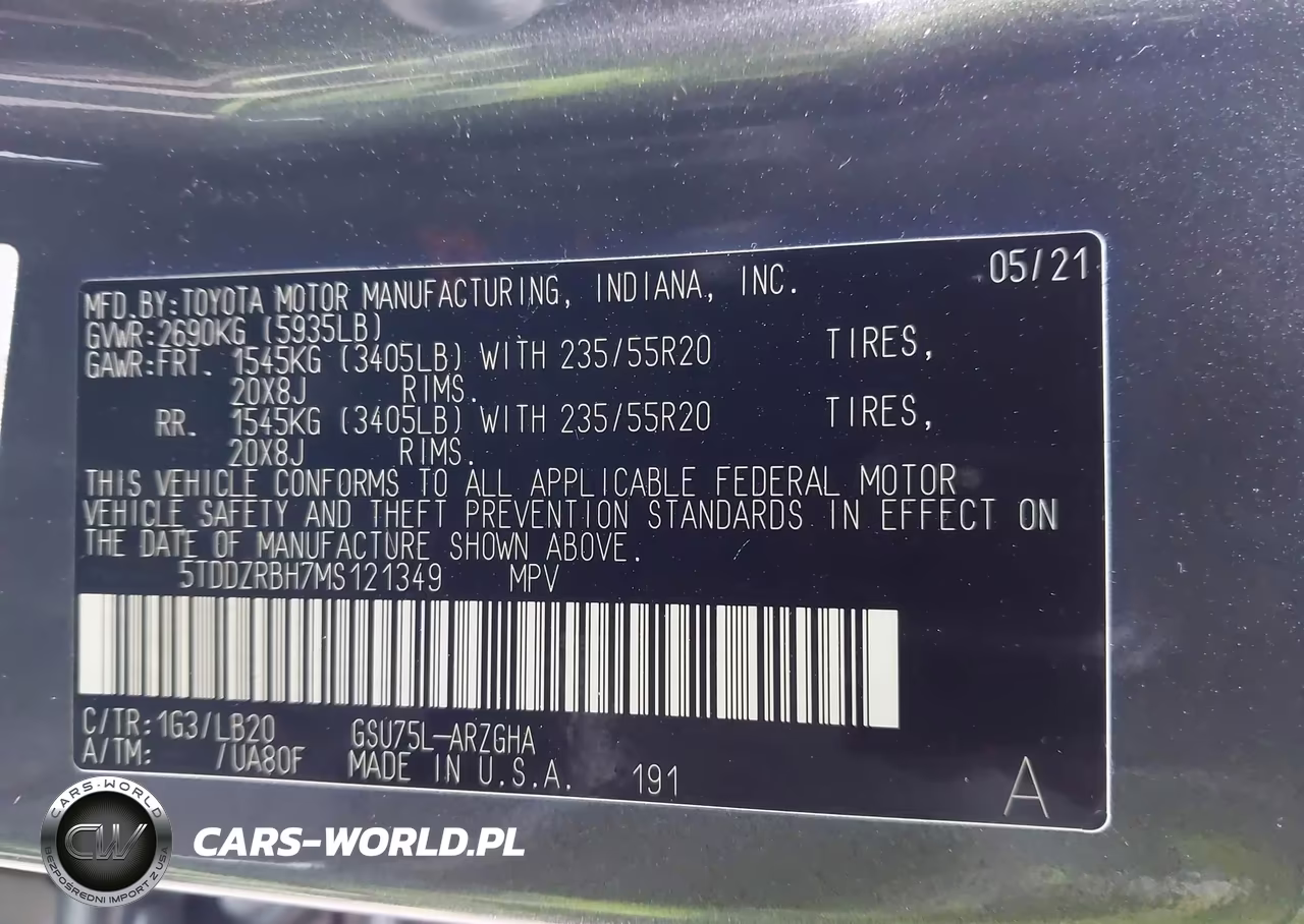 2021 Toyota Highlander Limited VIN:5TDDZRBH7MS121349 - 9