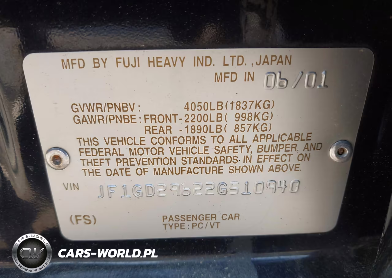 2002 Subaru Impreza Wrx VIN:JF1GD29622G510940 - 9