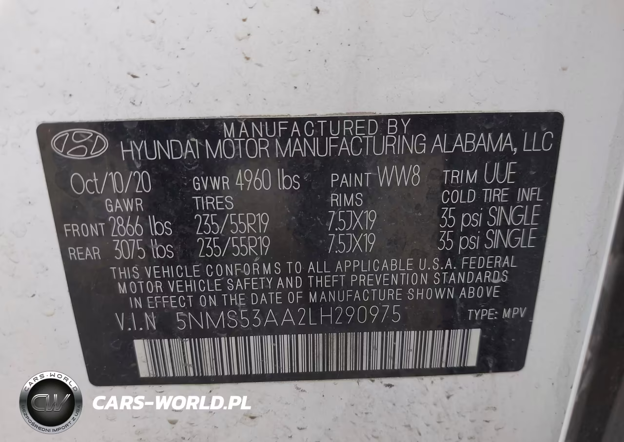 2020 Hyundai Santa Fe Limited 2.0T VIN:5NMS53AA2LH290975 - 9