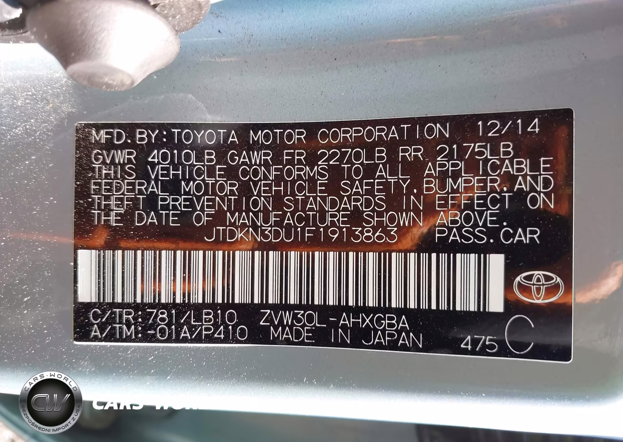 2015 Toyota Prius Four VIN:JTDKN3DU1F1913863 - 9