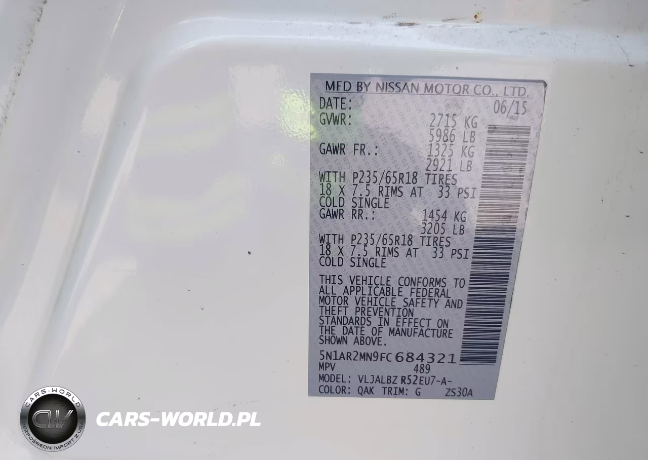 2015 Nissan Pathfinder S VIN:5N1AR2MN9FC684321 - 9