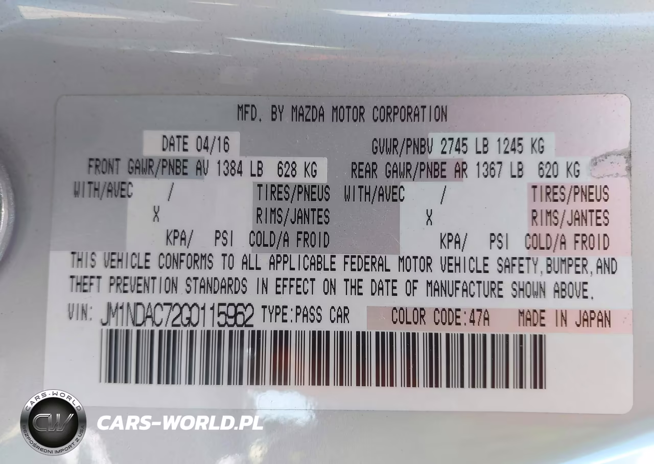 2016 Mazda Mx-5 Miata Club VIN:JM1NDAC72G0115962 - 9