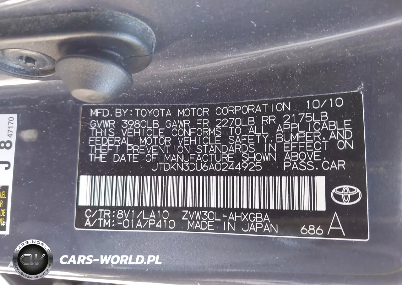 2010 Toyota Prius Iv VIN:JTDKN3DU6A0244925 - 9