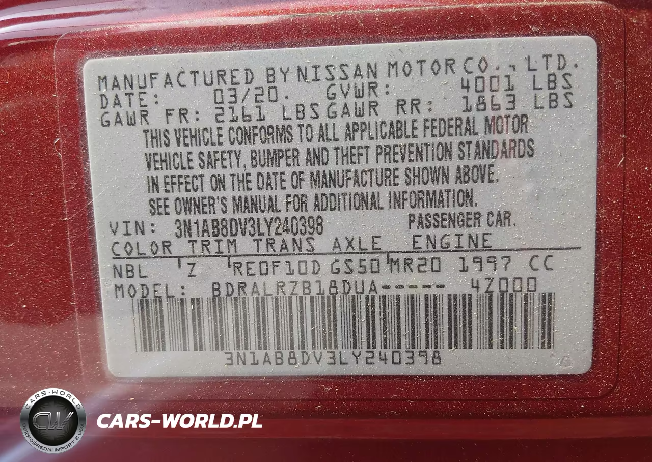 2020 Nissan Sentra Sr Xtronic Cvt VIN:3N1AB8DV3LY240398 - 9
