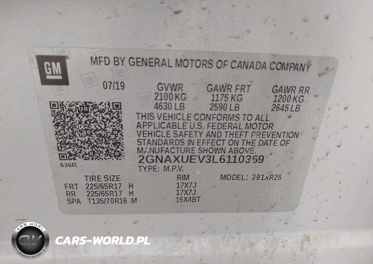 2020 Chevrolet Equinox Awd Lt 1.5L Turbo VIN:2GNAXUEV3L6110359 - 9