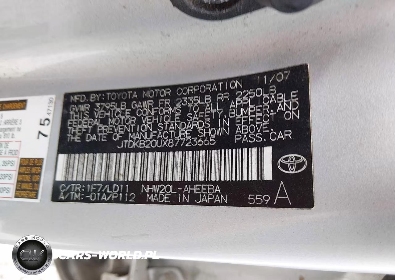 2008 Toyota Prius VIN:JTDKB20UX87723665 - 9