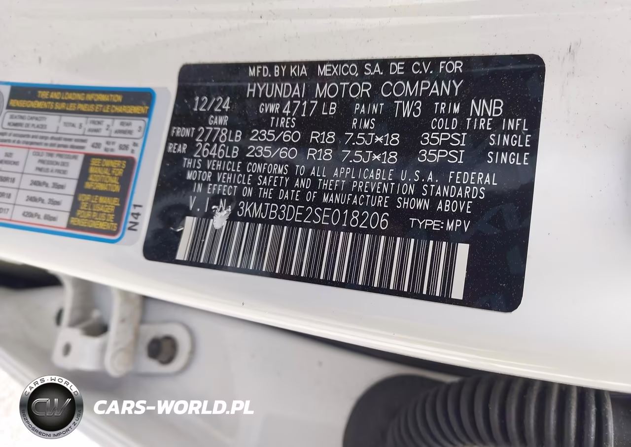 2025 Hyundai Tucson Sel VIN:3KMJB3DE2SE018206 - 9