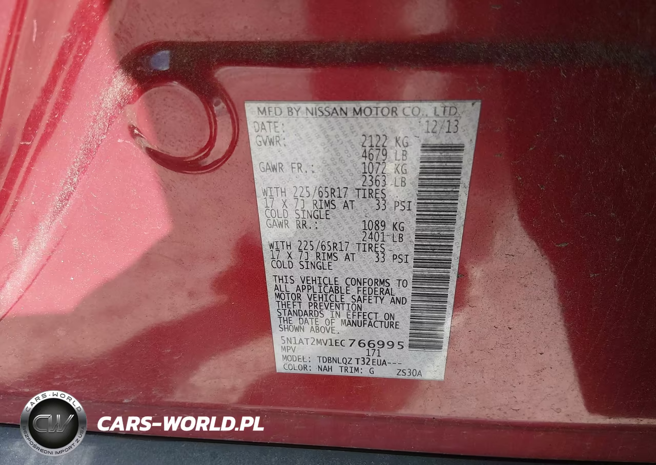 2014 Nissan Rogue Sv VIN:5N1AT2MV1EC766995 - 9