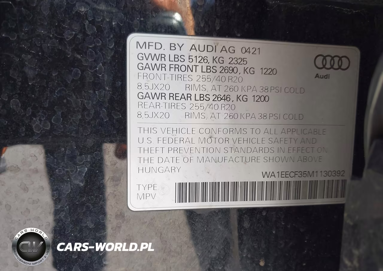 2021 Audi Q3 Premium Plus 45 Tfsi S Line Quattro Tiptronic VIN:WA1EECF35M1130392 - 9
