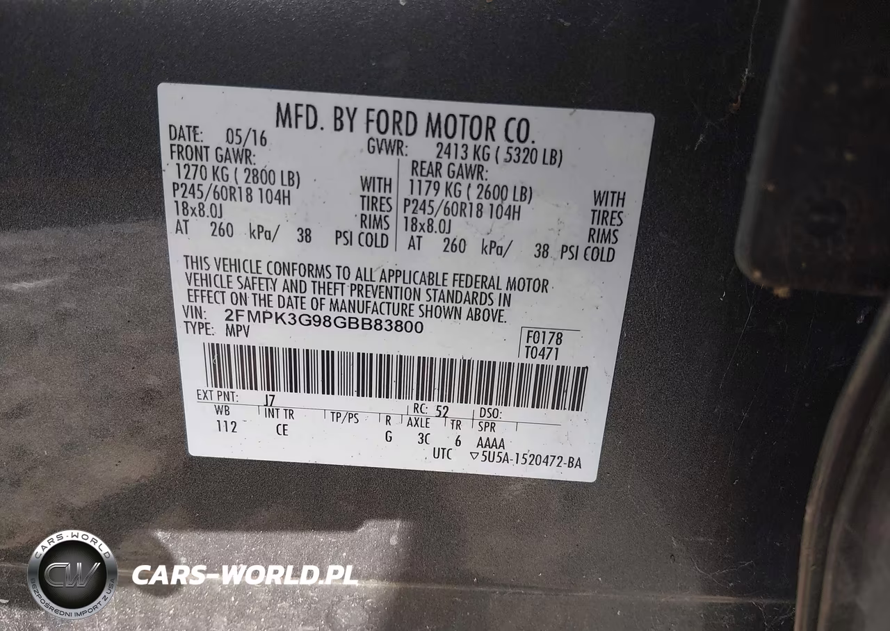 2016 Ford Edge Se VIN:2FMPK3G98GBB83800 - 9