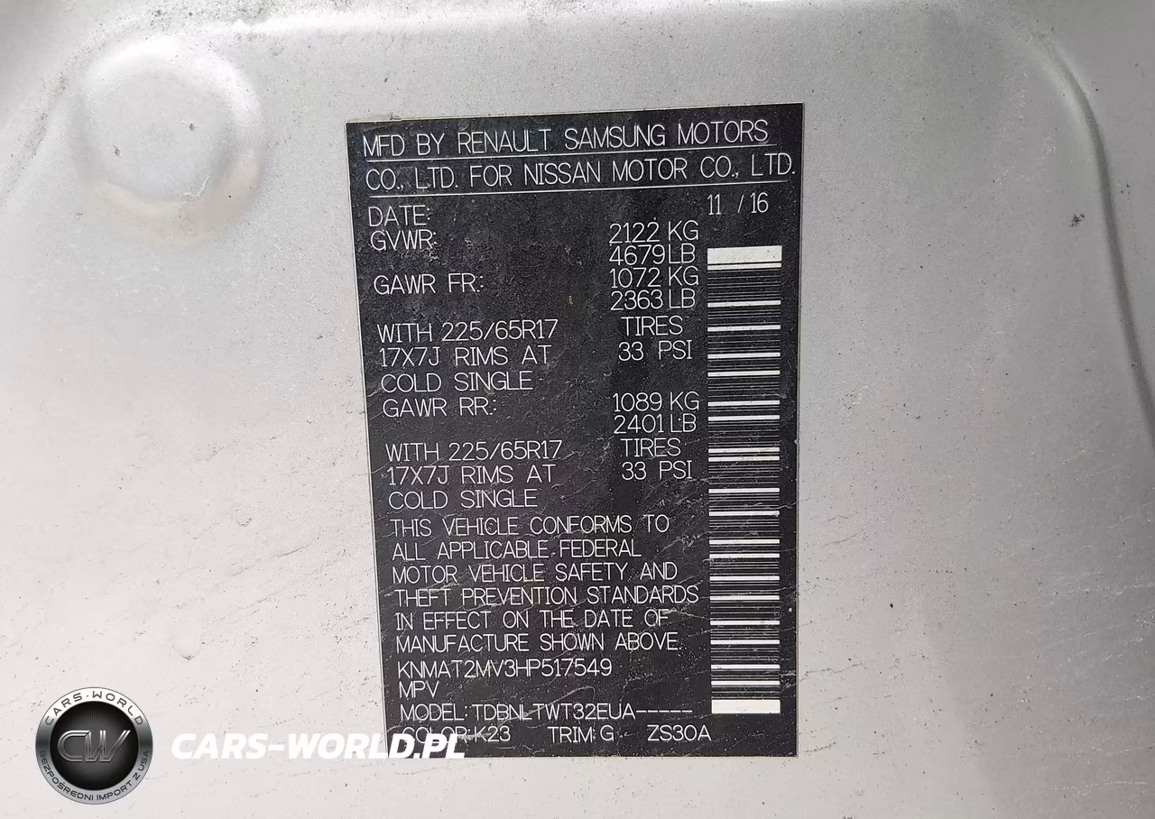 2017 Nissan Rogue Sv VIN:KNMAT2MV3HP517549 - 9