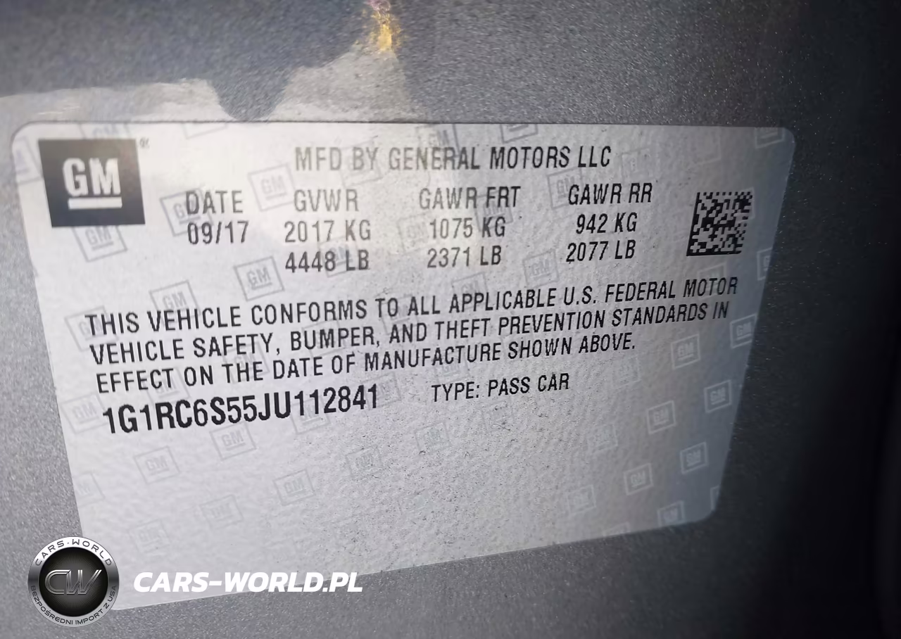 2018 Chevrolet Volt Lt VIN:1G1RC6S55JU112841 - 9