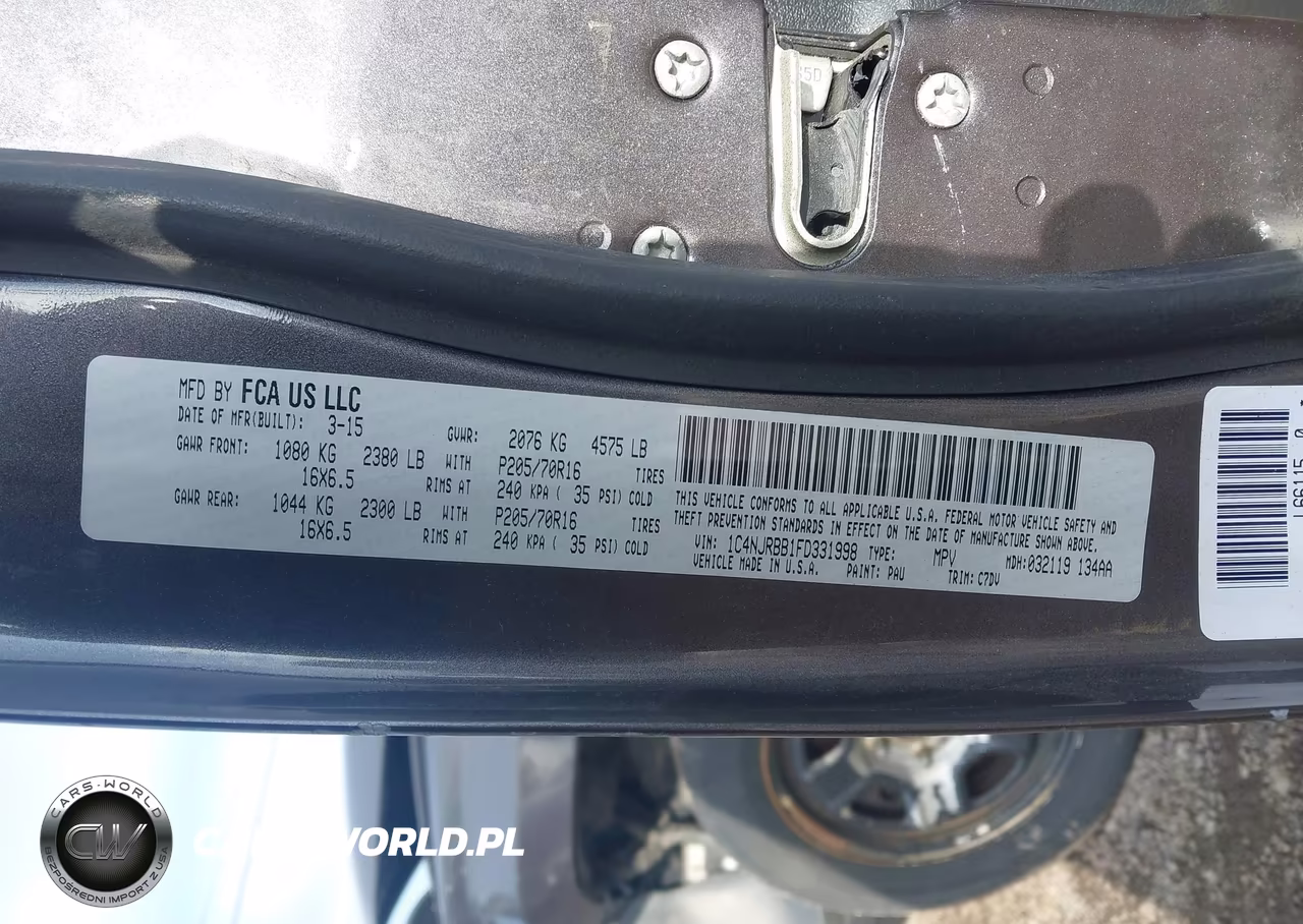 2015 Jeep Patriot Sport VIN:1C4NJRBB1FD331998 - 9