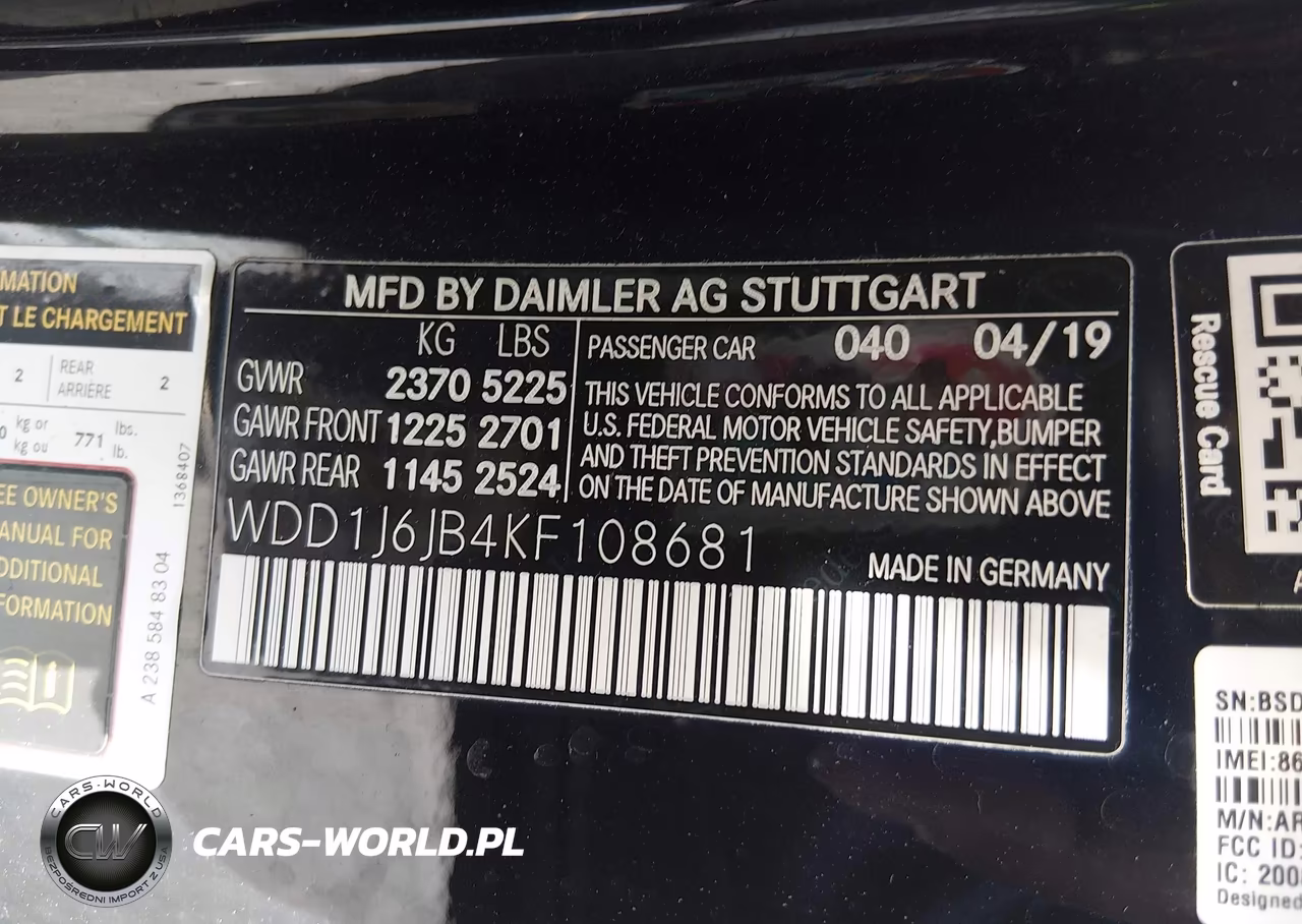 2019 Mercedes-Benz E 450 4Matic VIN:WDD1J6JB4KF108681 - 9