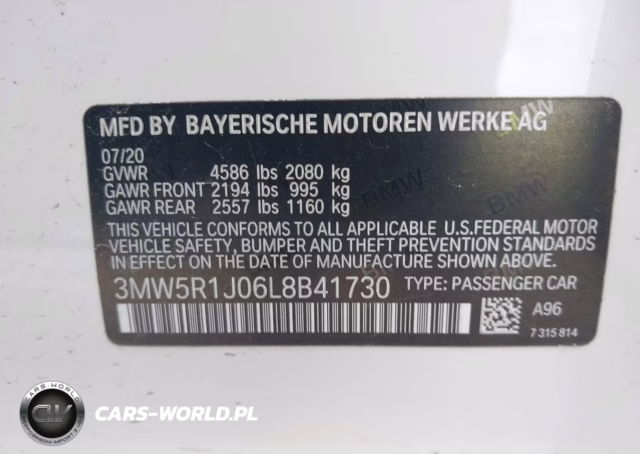 2020 BMW 330I VIN:3MW5R1J06L8B41730 - 9