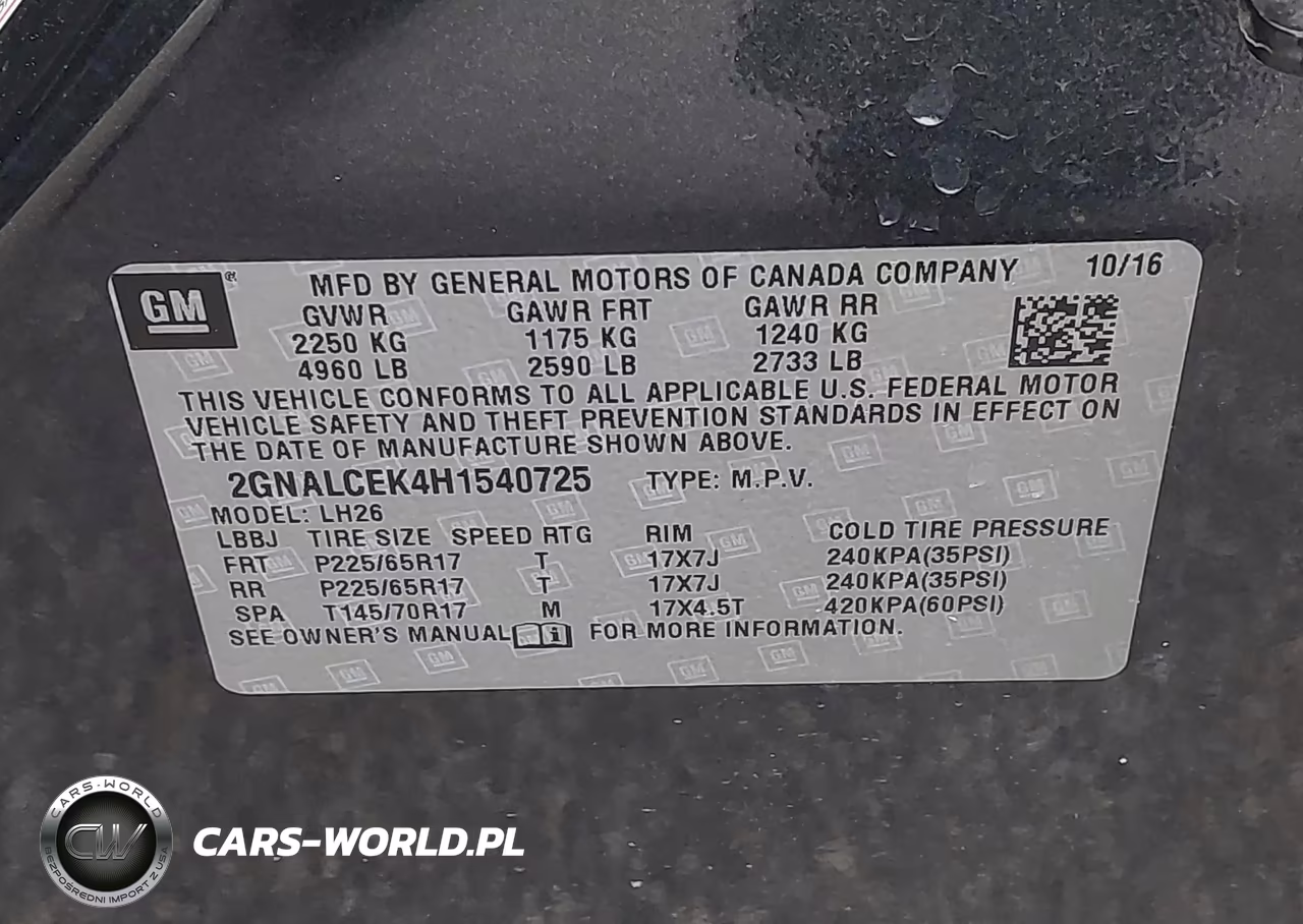 2017 Chevrolet Equinox Lt VIN:2GNALCEK4H1540725 - 9