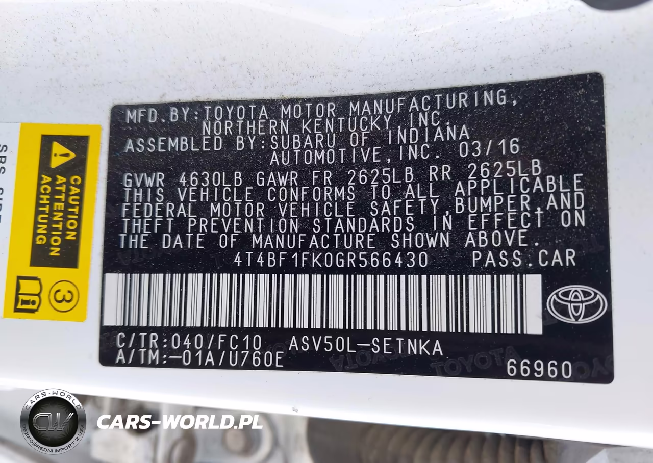 2016 Toyota Camry Le VIN:4T4BF1FK0GR566430 - 9