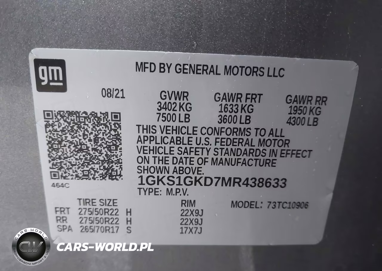 2021 GMC Yukon Xl 2Wd Slt VIN:1GKS1GKD7MR438633 - 9