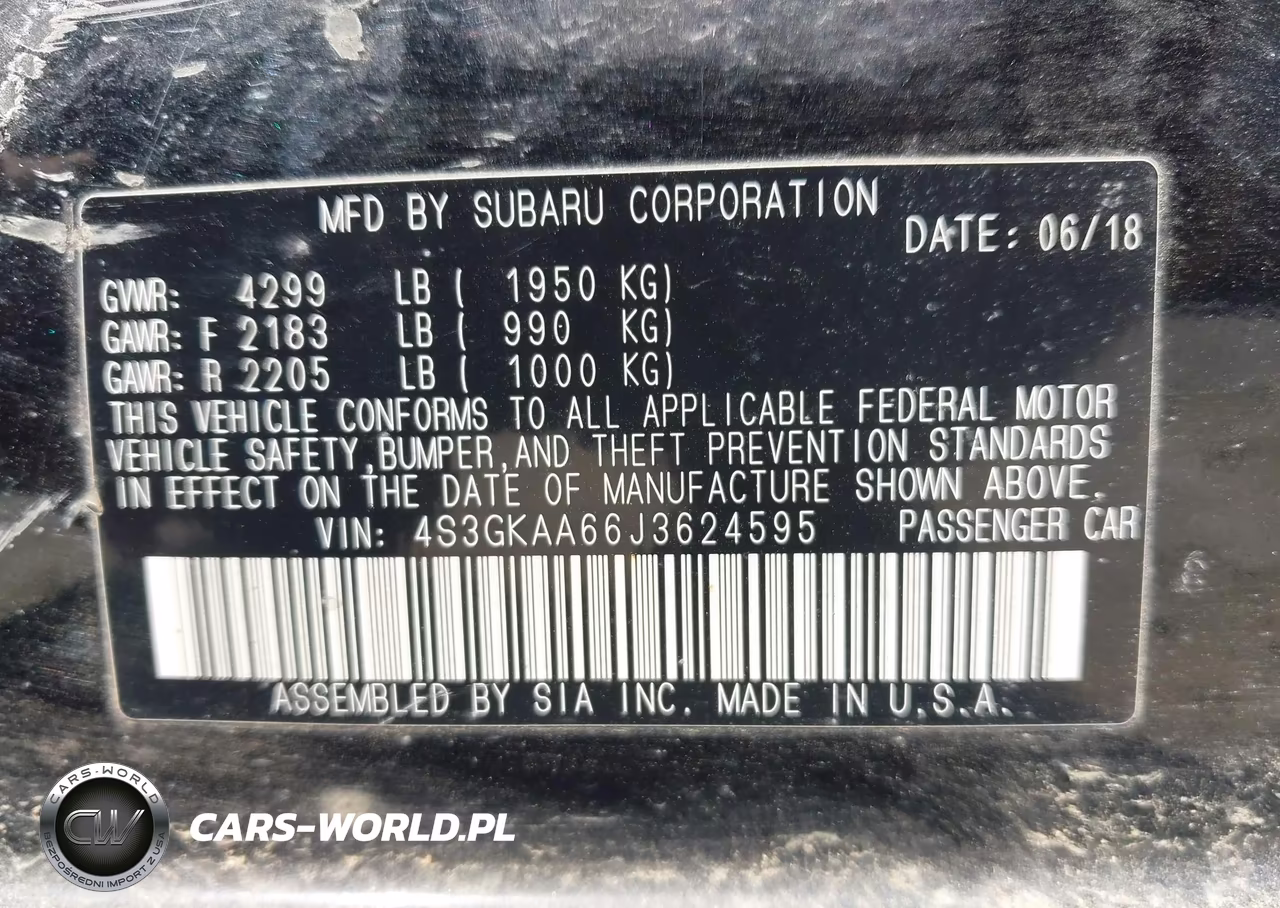 2018 Subaru Impreza 2.0I VIN:4S3GKAA66J3624595 - 9