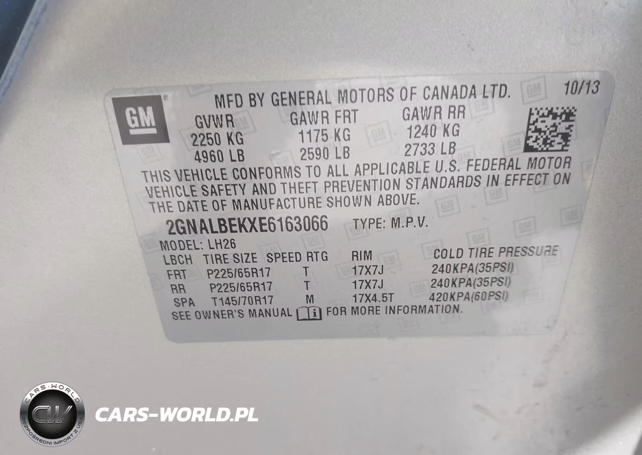 2014 Chevrolet Equinox 1Lt VIN:2GNALBEKXE6163066 - 9
