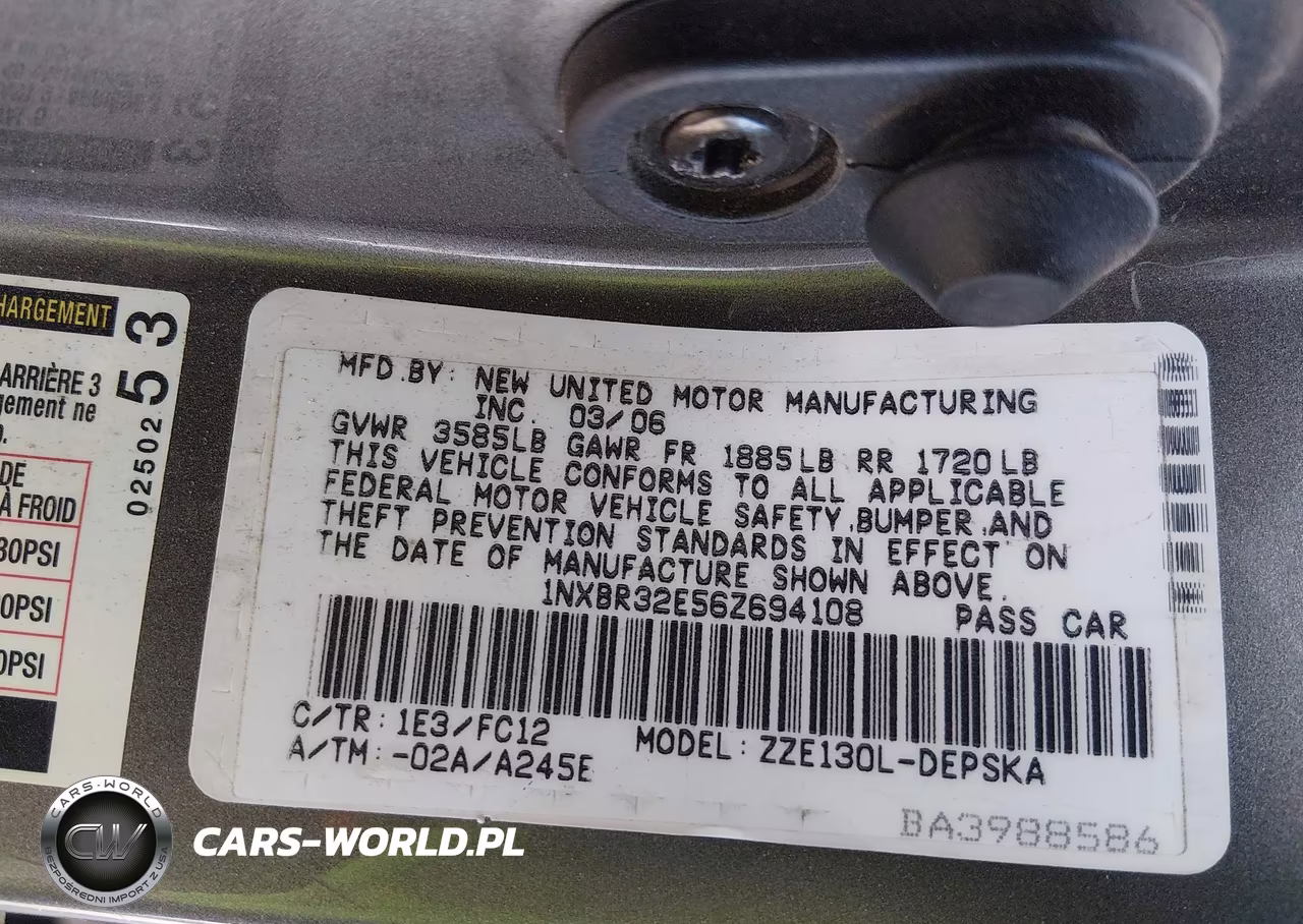 2006 Toyota Corolla S VIN:1NXBR32E56Z694108 - 9