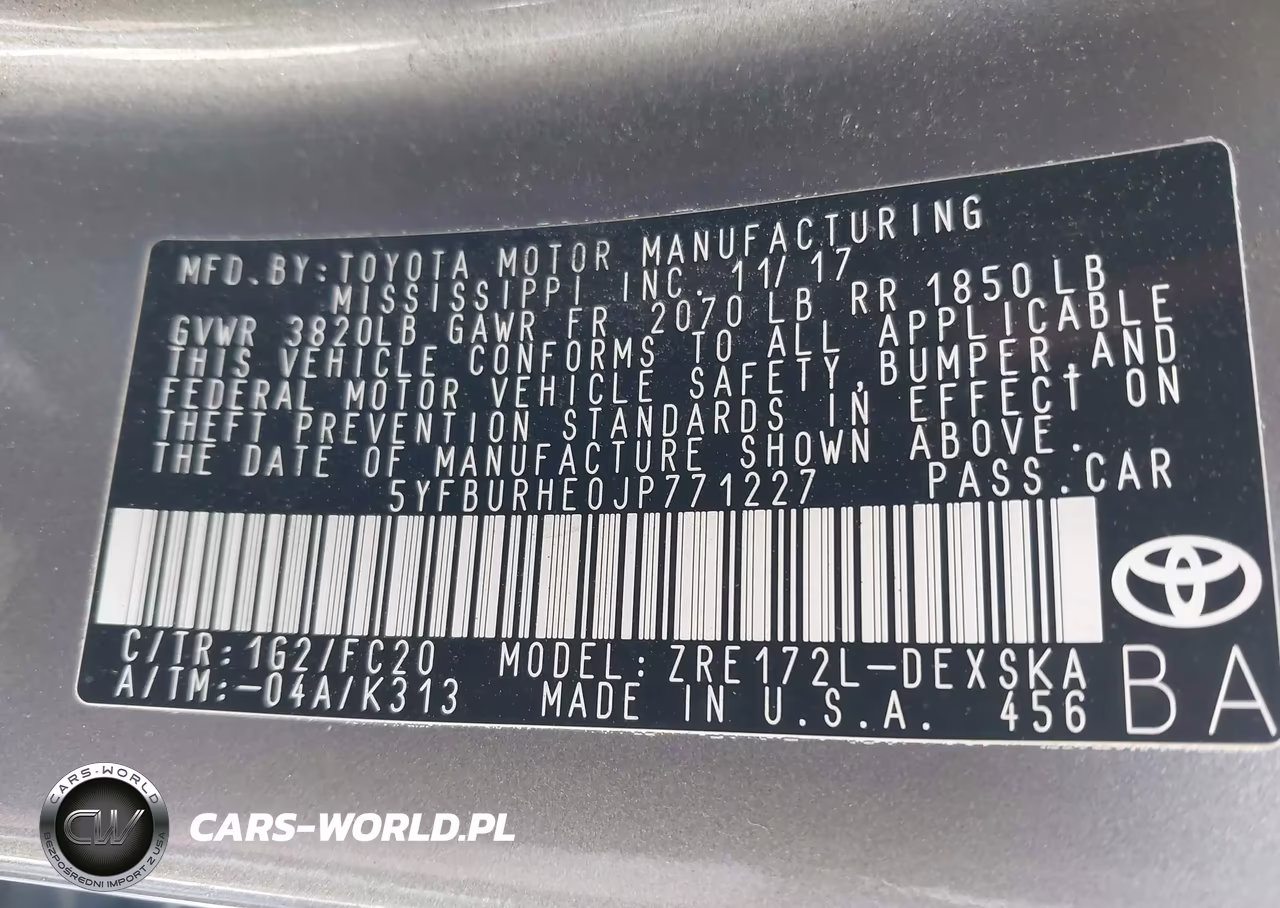2018 Toyota Corolla Se VIN:5YFBURHE0JP771227 - 9