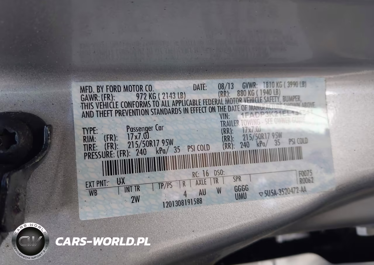 2014 Ford Focus Se VIN:1FADP3K21EL141541 - 9