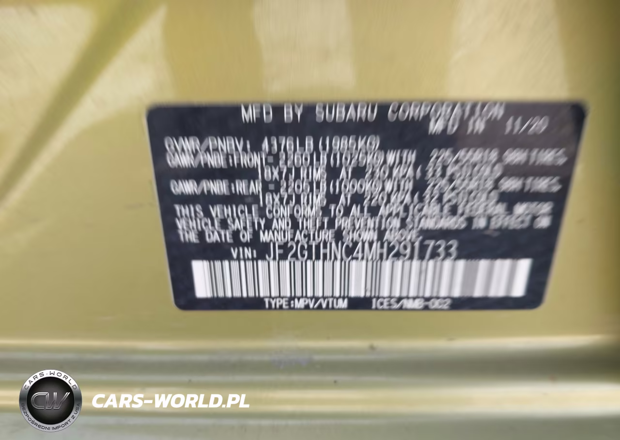 2021 Subaru Crosstrek Limited VIN:JF2GTHNC4MH291733 - 9