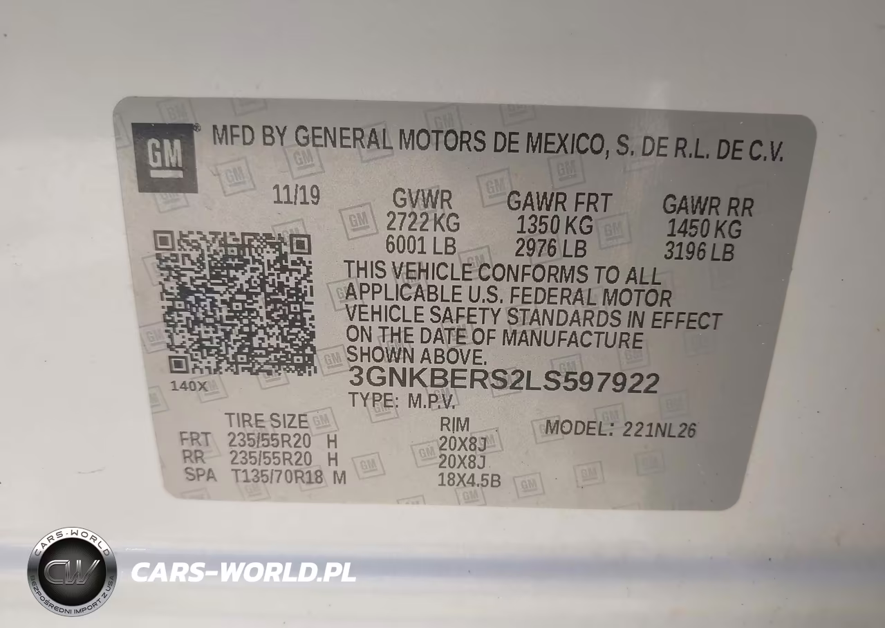 2020 Chevrolet Blazer Fwd Rs VIN:3GNKBERS2LS597922 - 9