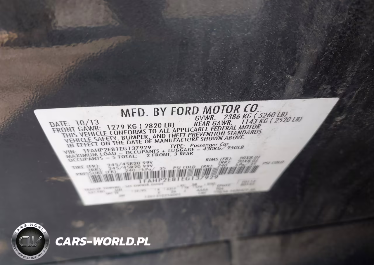 2014 Ford Taurus Sel VIN:1FAHP2E81EG137929 - 9