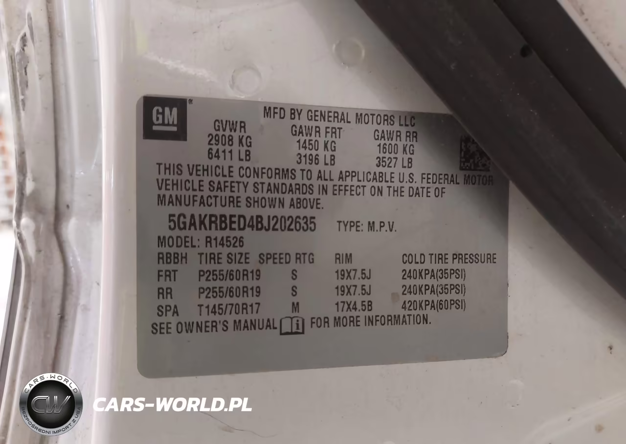 2011 Buick Enclave 1Xl VIN:5GAKRBED4BJ202635 - 9