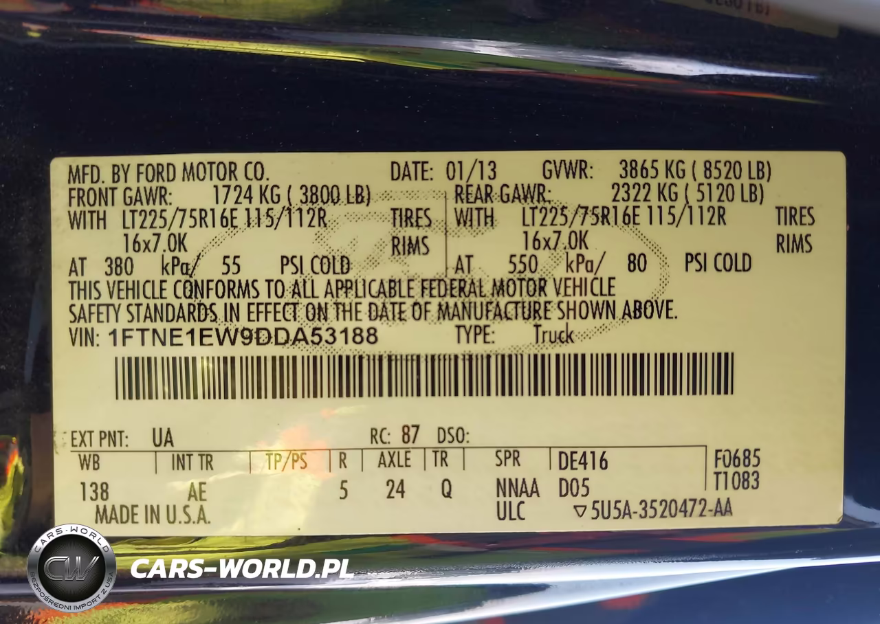 2013 Ford E-150 Commercial VIN:1FTNE1EW9DDA53188 - 9