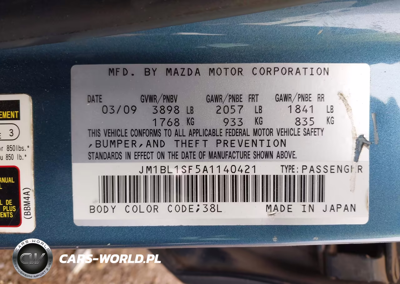 2010 Mazda Mazda3 I Sport VIN:JM1BL1SF5A1140421 - 9