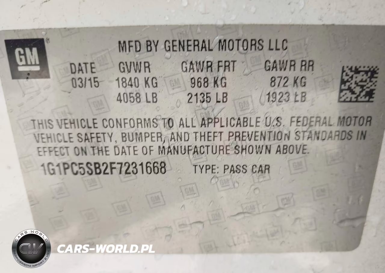 2015 Chevrolet Cruze 1Lt Auto VIN:1G1PC5SB2F7231668 - 9
