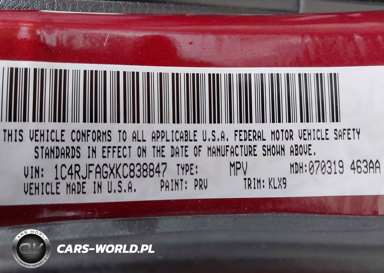 2019 Jeep Grand Cherokee Altitude 4X4 VIN:1C4RJFAGXKC838847 - 9
