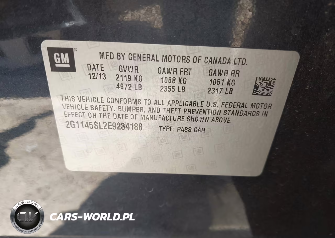 2014 Chevrolet Impala 1Lz VIN:2G1145SL2E9234188 - 9