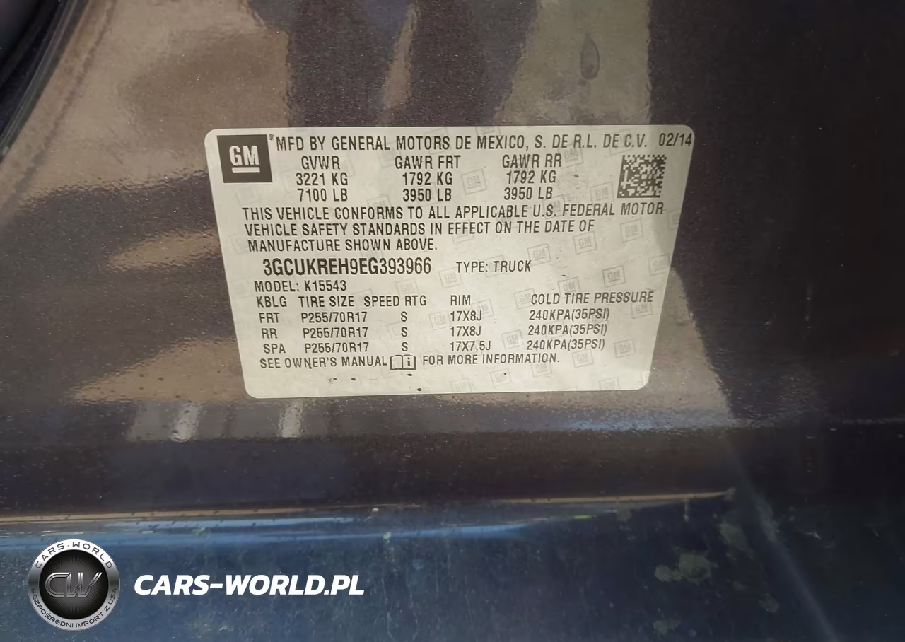 2014 Chevrolet Silverado 1500 1Lt VIN:3GCUKREH9EG393966 - 9