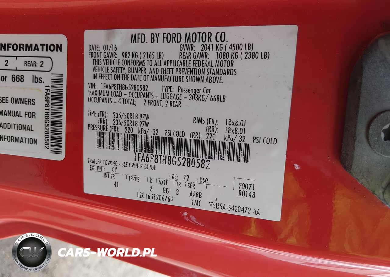 2016 Ford Mustang Ecoboost VIN:1FA6P8TH8G5280582 - 9
