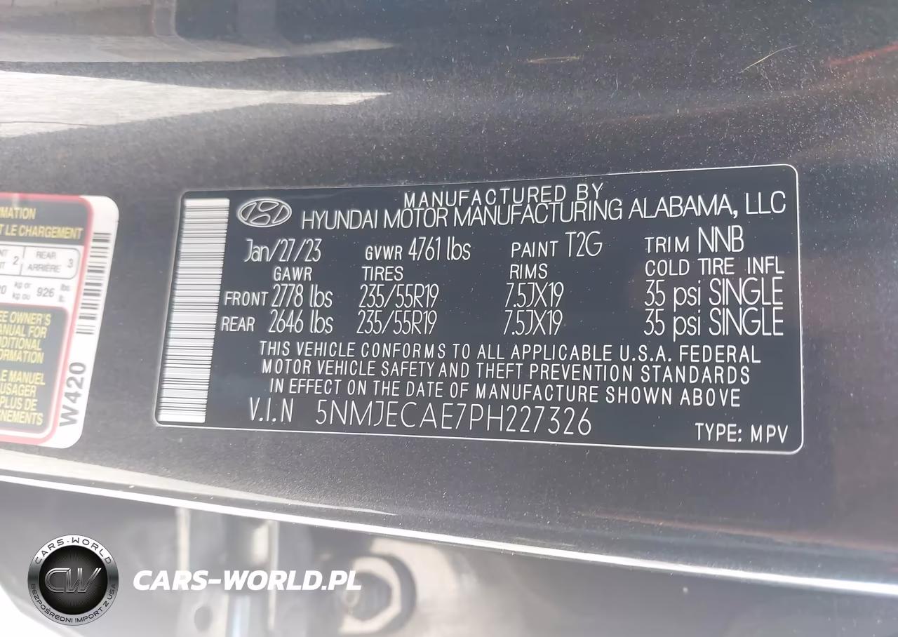 2023 Hyundai Tucson Limited VIN:5NMJECAE7PH227326 - 9