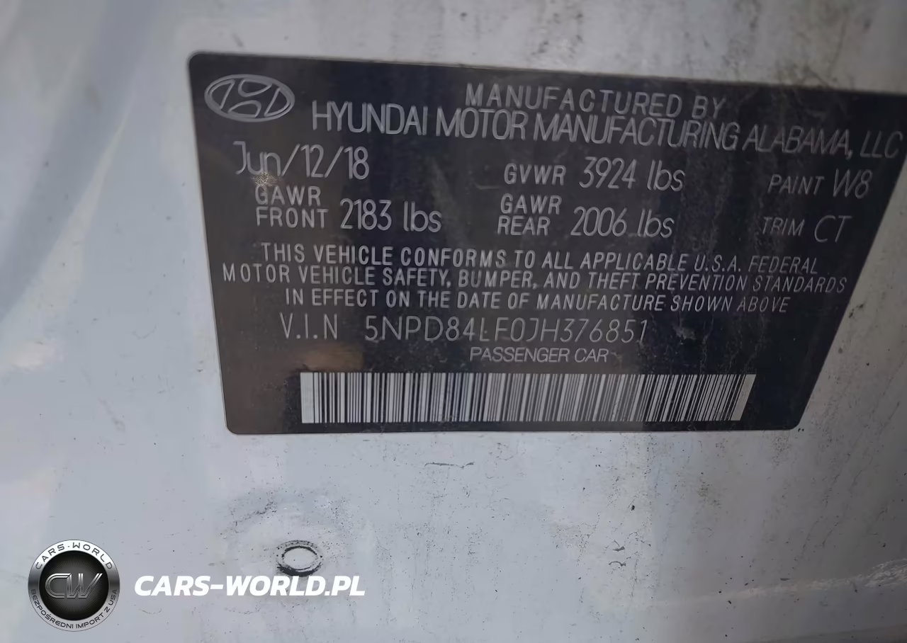 2018 Hyundai Elantra Limited VIN:5NPD84LF0JH376851 - 9