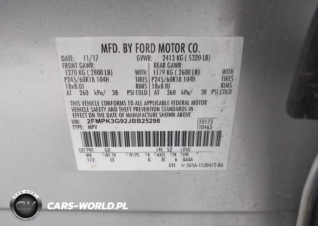 2018 Ford Edge Se VIN:2FMPK3G92JBB25298 - 9