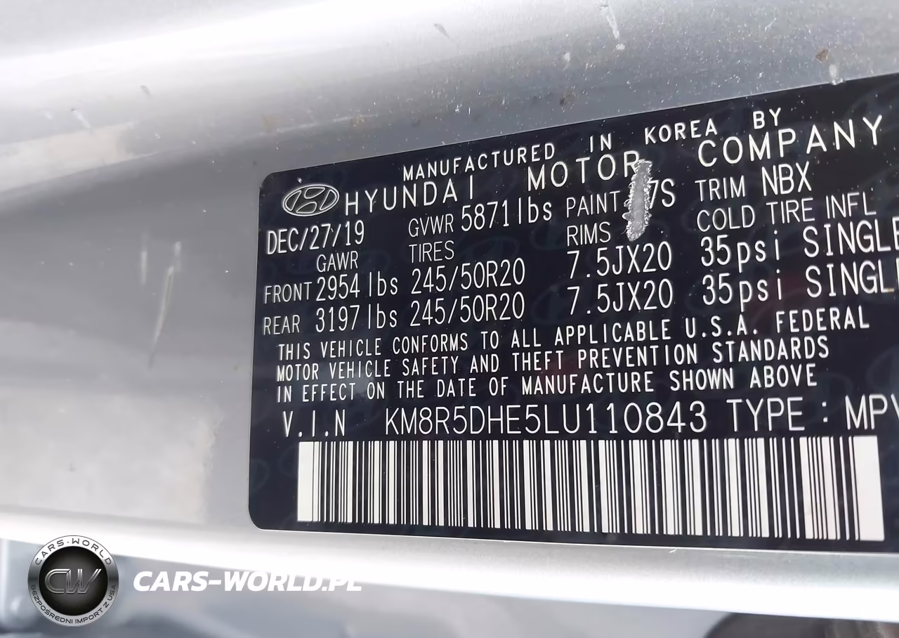 2020 Hyundai Palisade Limited VIN:KM8R5DHE5LU110843 - 9