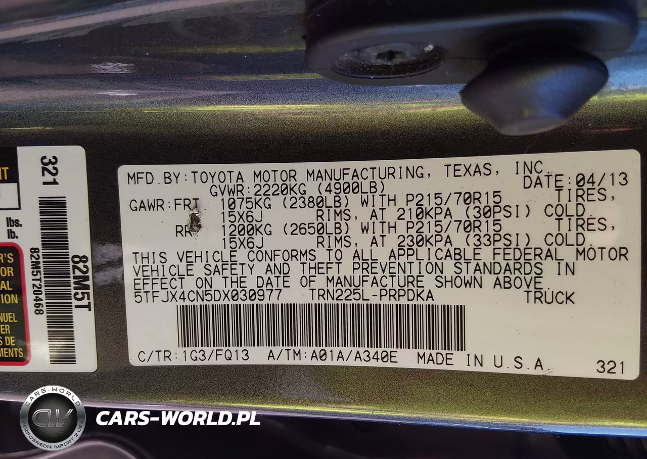 2013 Toyota Tacoma VIN:5TFJX4CN5DX030977 - 9