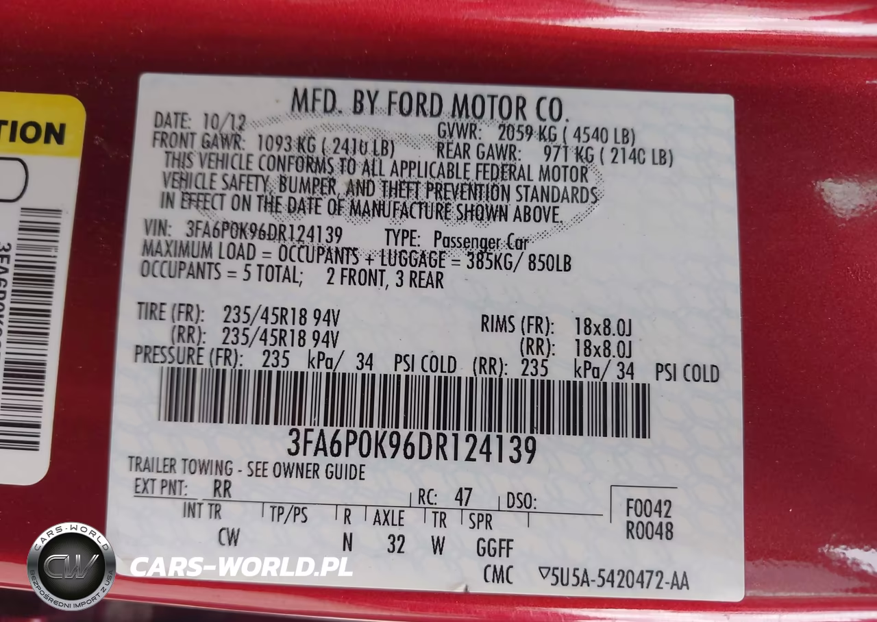2013 Ford Fusion Titanium VIN:3FA6P0K96DR124139 - 9
