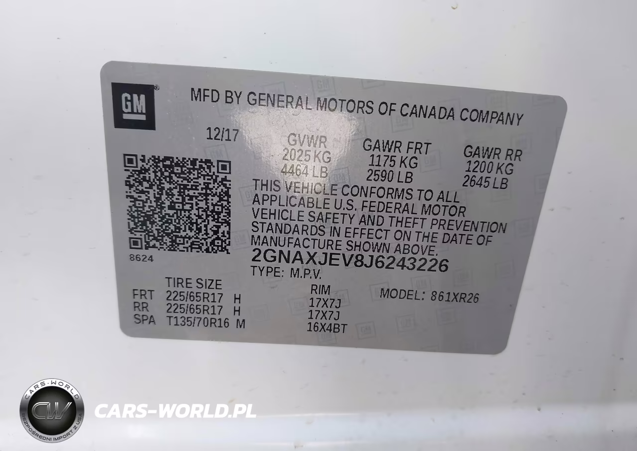 2018 Chevrolet Equinox Lt VIN:2GNAXJEV8J6243226 - 9
