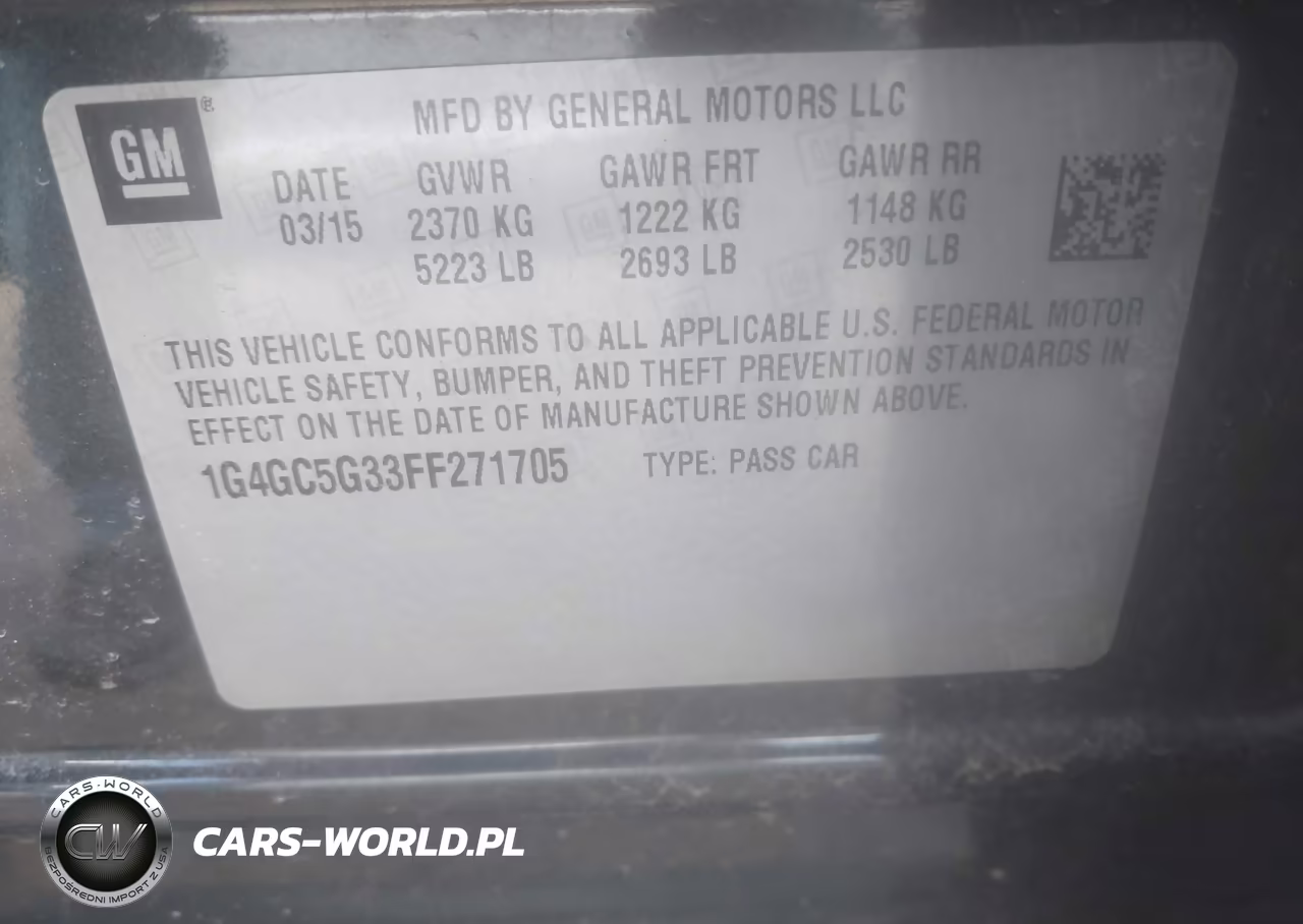 2015 Buick Lacrosse Leather VIN:1G4GC5G33FF271705 - 9